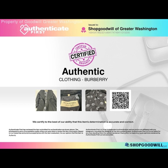 Burberry coat size 160/70 34 perfect condition color black - Picture 4 of 5